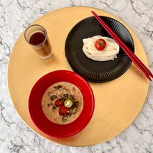ニラたっぷり♡ココナッツミルクのつけ麺