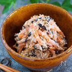 水切り不要♪『厚揚げdeにんじんとひじきのごまマヨ白和え』