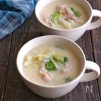 鶏肉と白菜の豆乳味噌シチュー