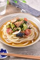 鯖缶ときゅうりのさっぱり冷やしうどん│火を使わず缶詰でコク旨
