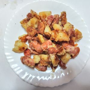 ふうかの作ってみた!投稿(カリカリ×ホクホク！【新じゃがとソーセージのカリカリ焼き】)