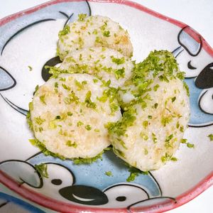 にらたまの作ってみた!投稿(揚げずにカリカリ♪【長芋ののりしお焼き】旨すぎ注意！)