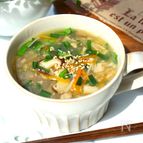疲れた日に！にらの春雨スープ