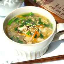 疲れた日に!にらの春雨スープ