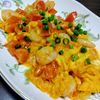 かなの作ってみた!投稿(【海老とトマトのとろ玉ピリ辛味噌炒め】ご飯にかけてもめちゃ旨)