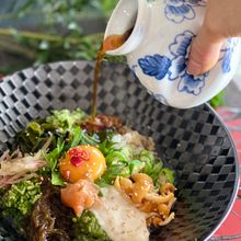 元気が出る♡ネバネバぶっかけ蕎麦