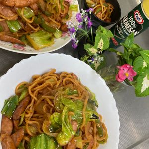 そら・ゆずの作ってみた!投稿(焼きそばナポリタン風)