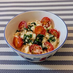 𝔂𝓾𝓶𝓲🍓の作ってみた!投稿(豆腐とトマトの《大葉香る♡ねぎ塩サラダ》)