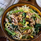 【豆もやしと小松菜のツナ塩昆布サラダ】モリモリ食べられる！