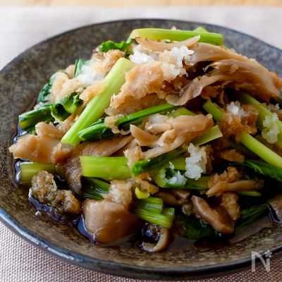 【小松菜のおろしポン酢和え】レンジで簡単♪スピード副菜