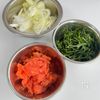 米粉を使った明太クリームうどんの工程1