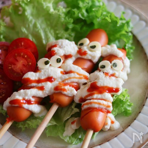 豆腐クリームのミイラフランク