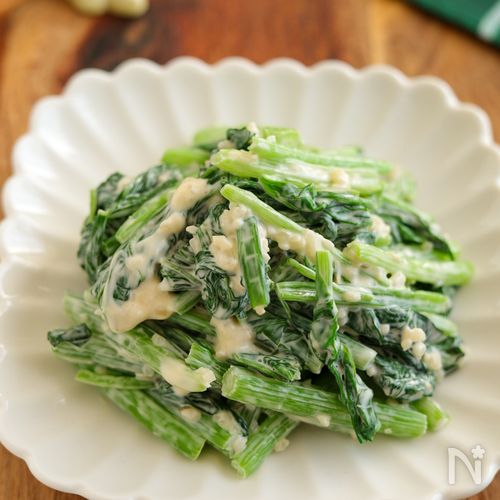 材料2つ!ほうれん草のタルタル和え