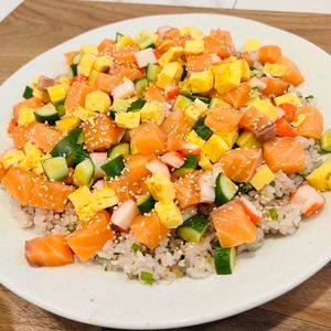3yの作ってみた!投稿(簡単！華やかちらし寿司【大葉酢飯・華やかに盛りつけるコツ】)