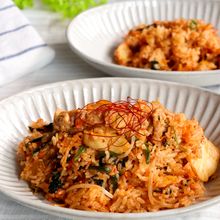 豚肉とキムチのビビンバ風チャーハン