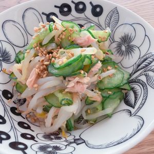 ミルクの作ってみた!投稿(止まらない！抱えて食べたい！きゅうりともやしのツナナムル)