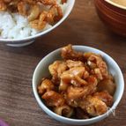 節約＆作業５分【鶏皮炒め】ご飯が進む甘辛味・焼き鳥風