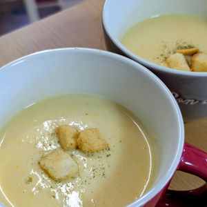 まゆのの作ってみた!投稿(甘酒コーンポタージュ)