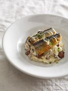 さんまと栗のチーズリゾット