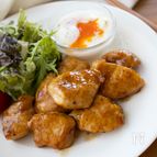 『むね肉で。ガーリック照り焼きチキン』#簡単＃お弁当