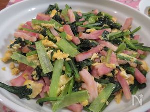 小松菜とベーコンの卵炒め シンプル旨だし味 By Coto レシピサイト Nadia ナディア プロの料理家のおいしいレシピ