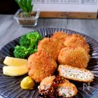 ＼和風メンチカツ／鶏ひき肉とはんぺん・青ネギ・桜エビのメンチ