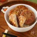 マヨでしっとり！甘酢レンコンつくね丼　お弁当やおつまみにも