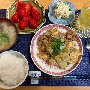 たぁプーの作ってみた!投稿(【究極の肉野菜炒め♡】豚こまキャベツのとろ卵オイスターあん)