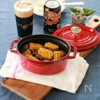 蒸しとうもろこしと牛肉の甘辛炒め