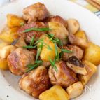 豚こま団子と新じゃがの甘酢炒め