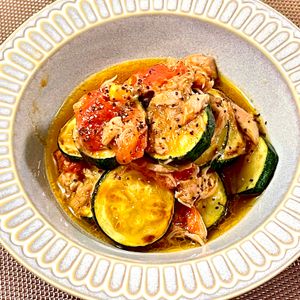 michuの作ってみた!投稿(旨味がじゅわ〜『ズッキーニとトマトのデリ風♡焼きツナマリネ』)