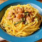 ワンパン10分！【とろとろ卵とソーセージのパスタ】