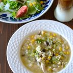 もち麦入りささみとキャベツの食べるスープ煮
