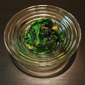 りんの作ってみた!投稿(ほうれん草の黒ごまおかか和え)