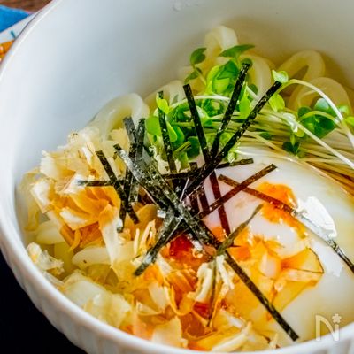 冷凍うどんで簡単釜玉うどん
