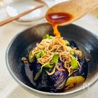 【揚げ茄子とカリッとじゃこの辛子酢醤油がけ】絶品おかず♪