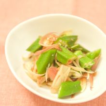 オクラとみょうがのおかか和え