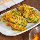 【ゴーヤとコーンのかき揚げ】フライパンで作る！サクサク食感♪