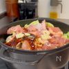 面倒な下処理不要‼︎鶏肉とキャベツのもつ鍋風の工程2