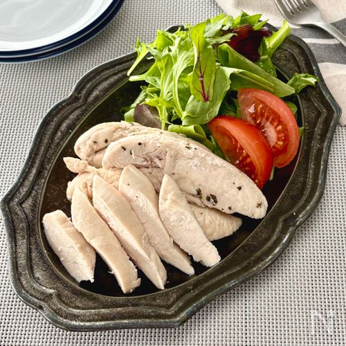 帰宅後10分!究極簡単!味しみしっとり♪ささみサラダチキン