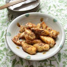 一口大で食べやすい！白身魚の種入りマスタード焼き