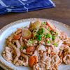 柔らかゆで豚こまのさっぱり梅ぽん昆布和えの工程4