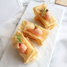スモークサーモンクリームの油揚げミルフィーユ