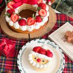 簡単！同時に２種作れる！クリスマスリース＆サンタケーキ