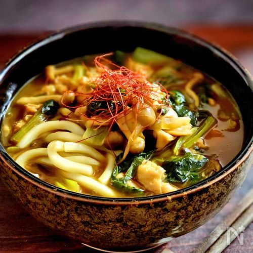 お節に飽きたら!鶏とキノコのカレーうどん