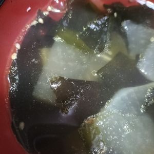 1207859の作ってみた!投稿(【大根とわかめのごま中華スープ】5分煮るだけ♪)