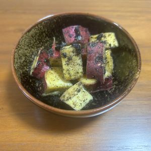 こむぎの作ってみた!投稿(パパッともう一品！さつまいものごま和え)