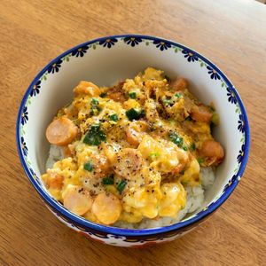 みわの作ってみた!投稿(【子供大絶賛‼︎背徳の♡ういたまねぎチーズ丼】5分レシピ)