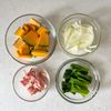 かぼちゃとほうれん草の豆乳クリームスープの工程1