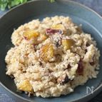 【ワンパンでコクうま】さつまいもときのこのチーズリゾット
